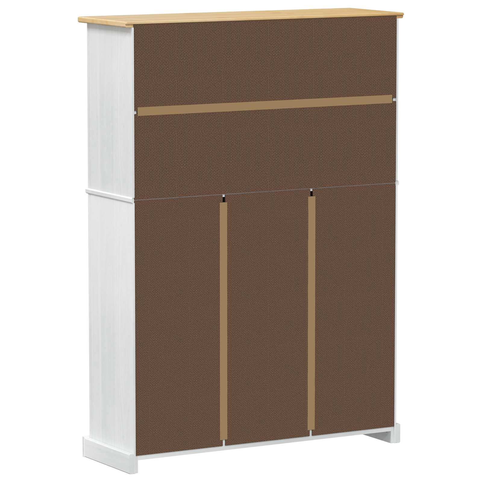 Sko Skap med skuff Corona Hvit 99 x 32 x 138 cm Massiv furu vidaXL