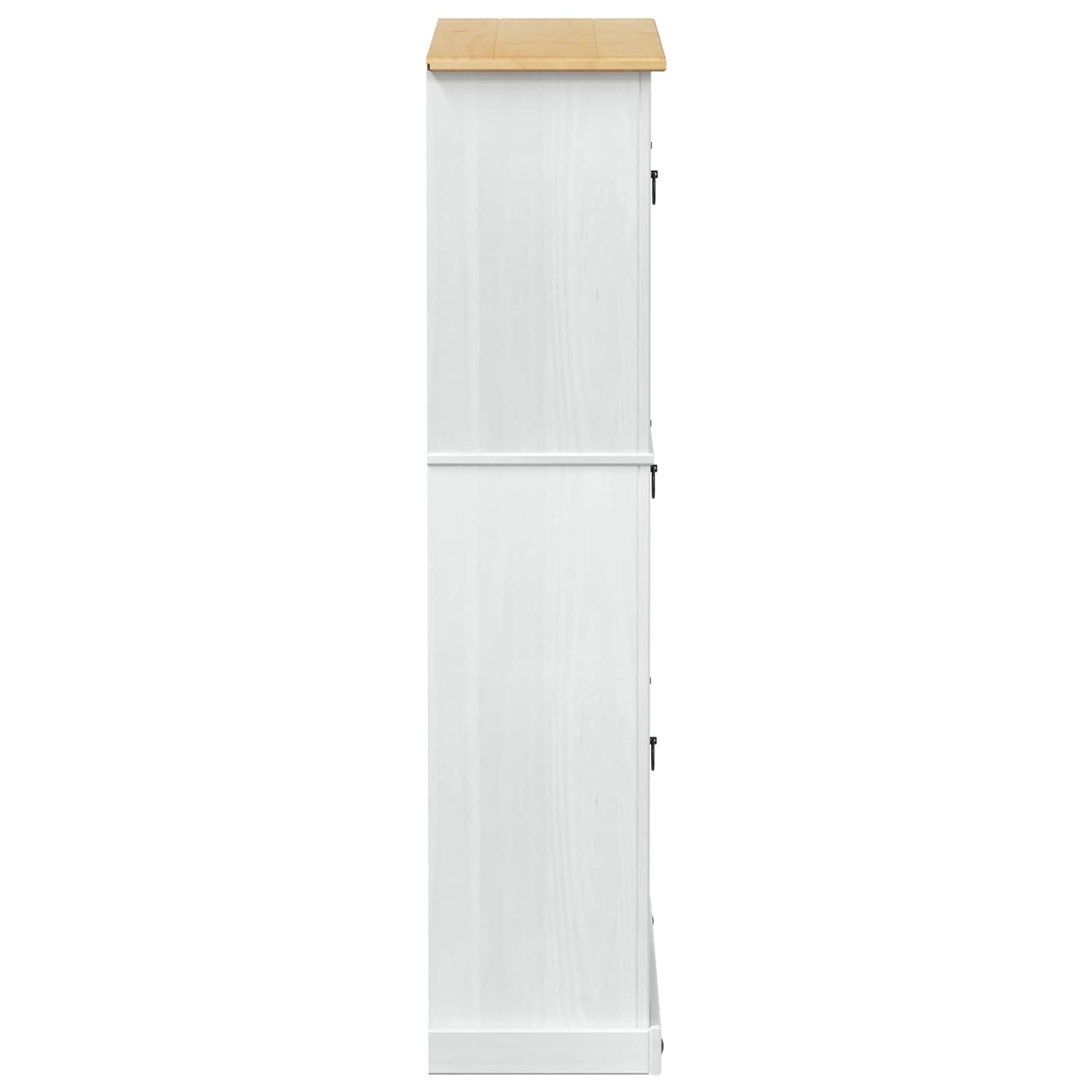 Sko Skap med skuff Corona Hvit 99 x 32 x 138 cm Massiv furu vidaXL