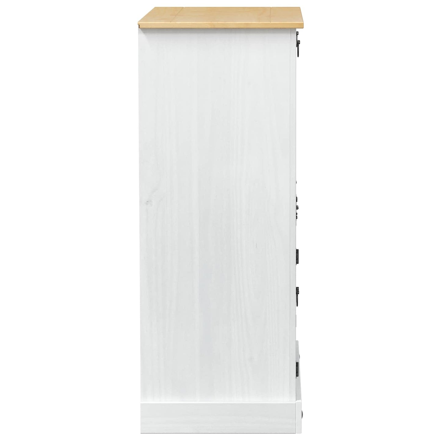 Vinskap Hvit 97 x 45 x 114 cm Massiv furu vidaXL