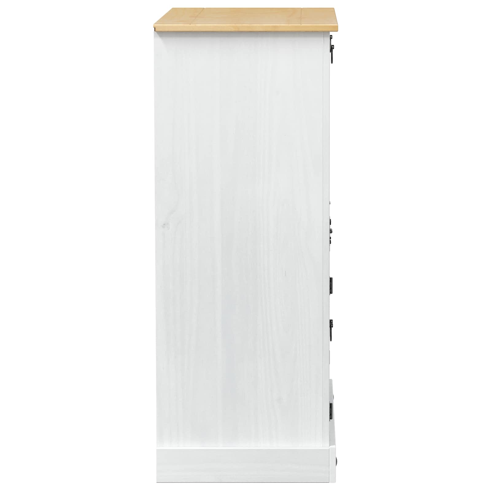 Vinskap Hvit 97 x 45 x 114 cm Massiv furu vidaXL