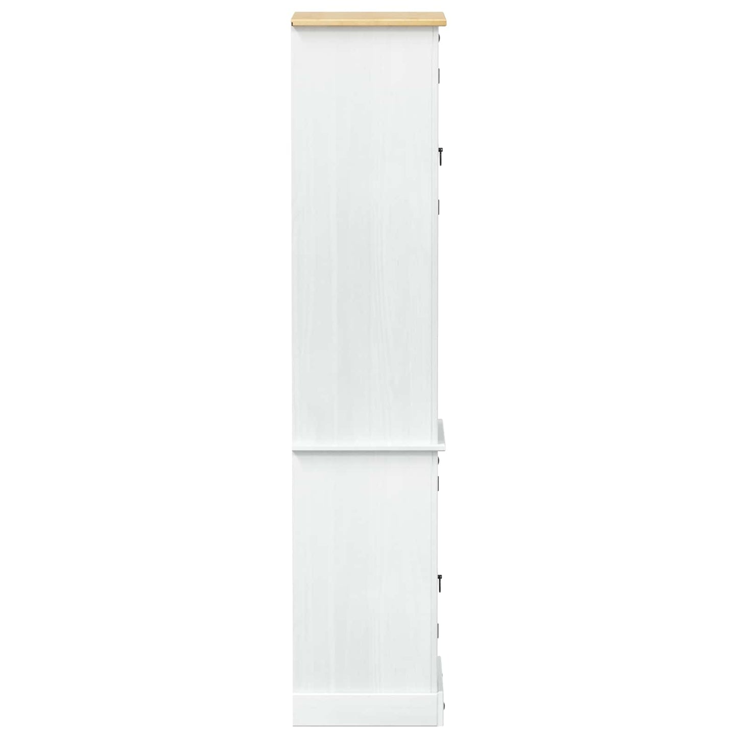 Baderomsskap med hylle Hvit 50 x 40 x 185 cm Massiv furu vidaXL