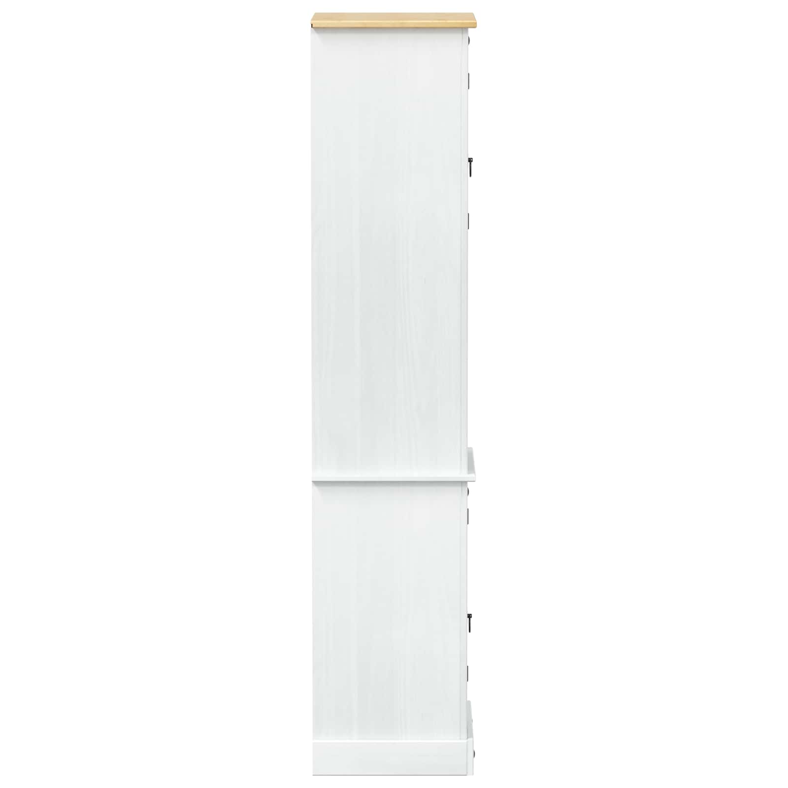 Baderomsskap med hylle Hvit 50 x 40 x 185 cm Massiv furu vidaXL