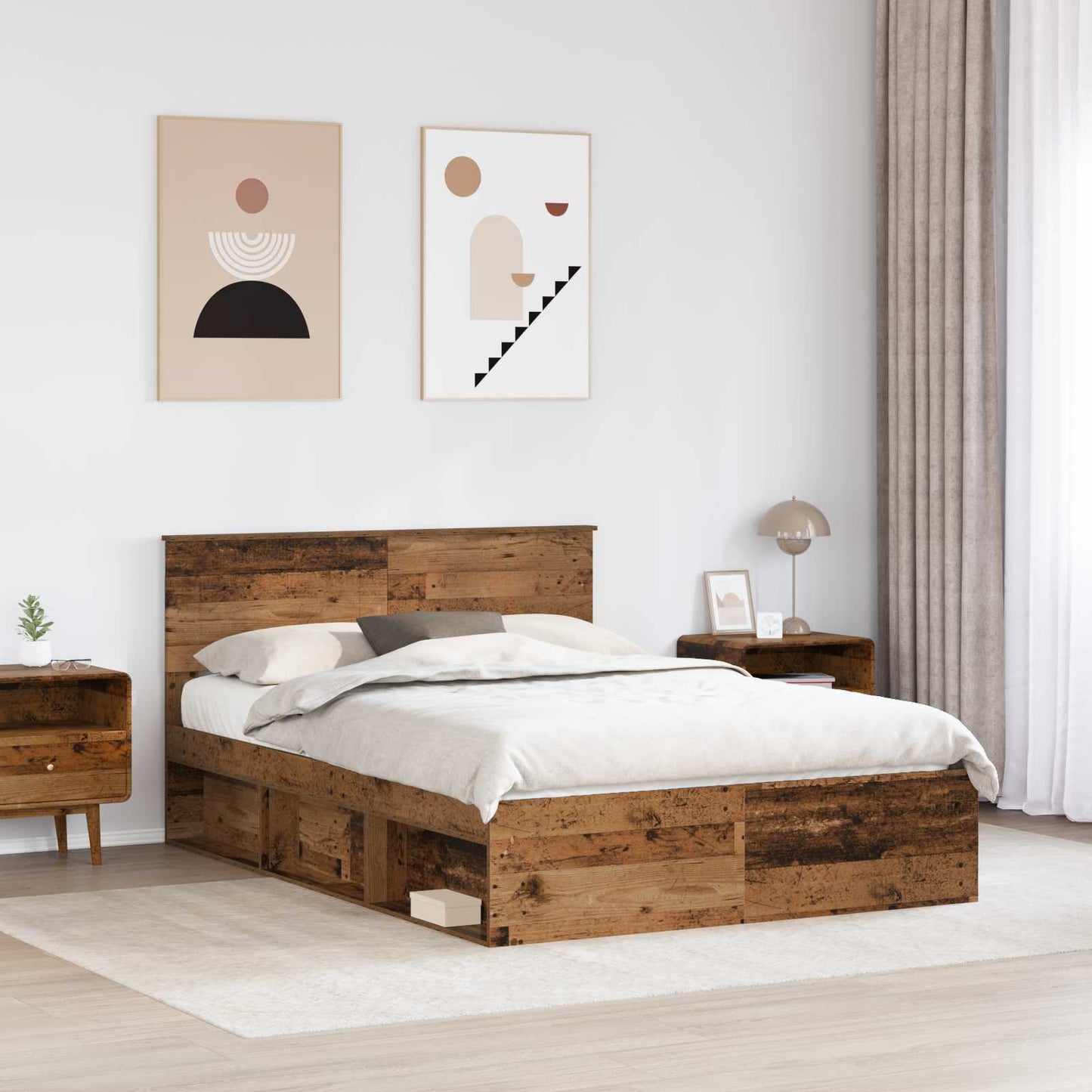Sengestamme Gammelt tre 140 x 190 cm Konstruert tre