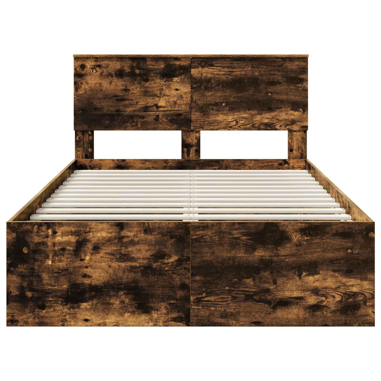 Sengestamme med hodegjerde Røkt eik 120 x 190 cm Konstruert tre