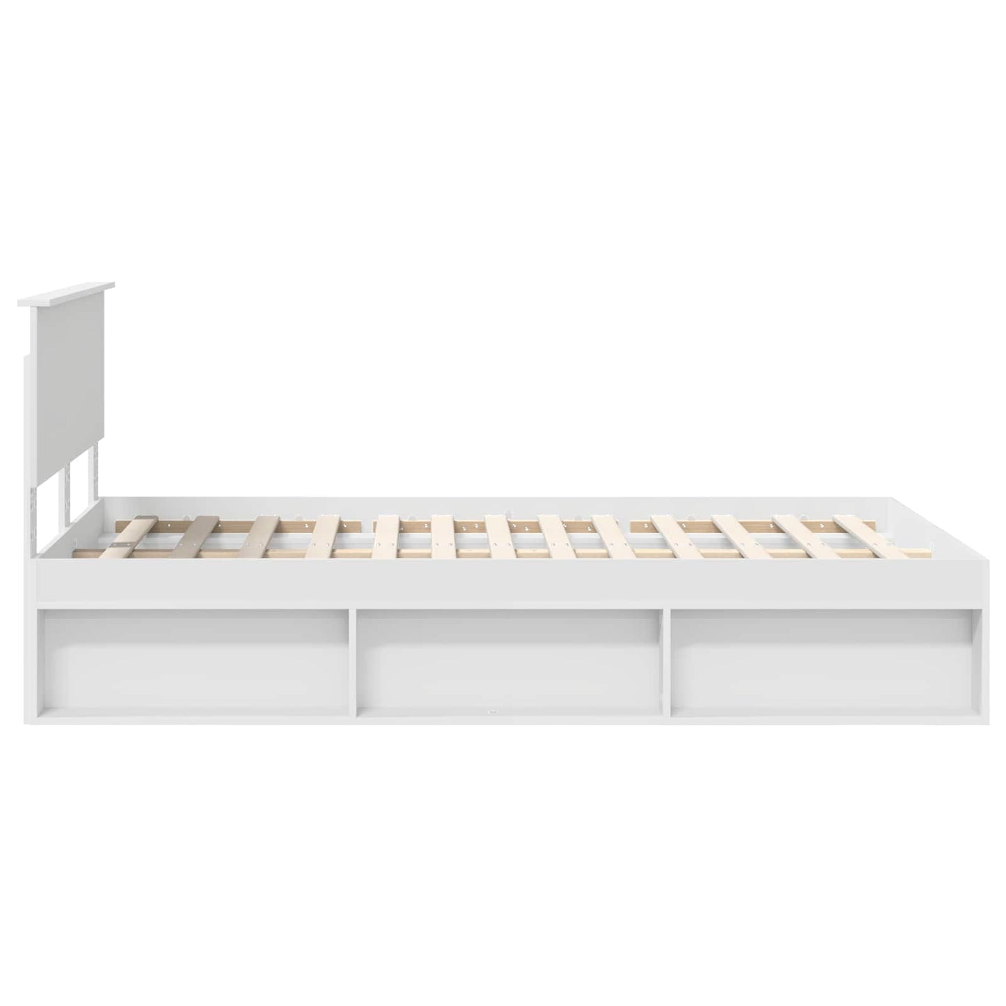 Sengestamme med hodegjerde Hvit 120 x 200 cm Konstruert tre