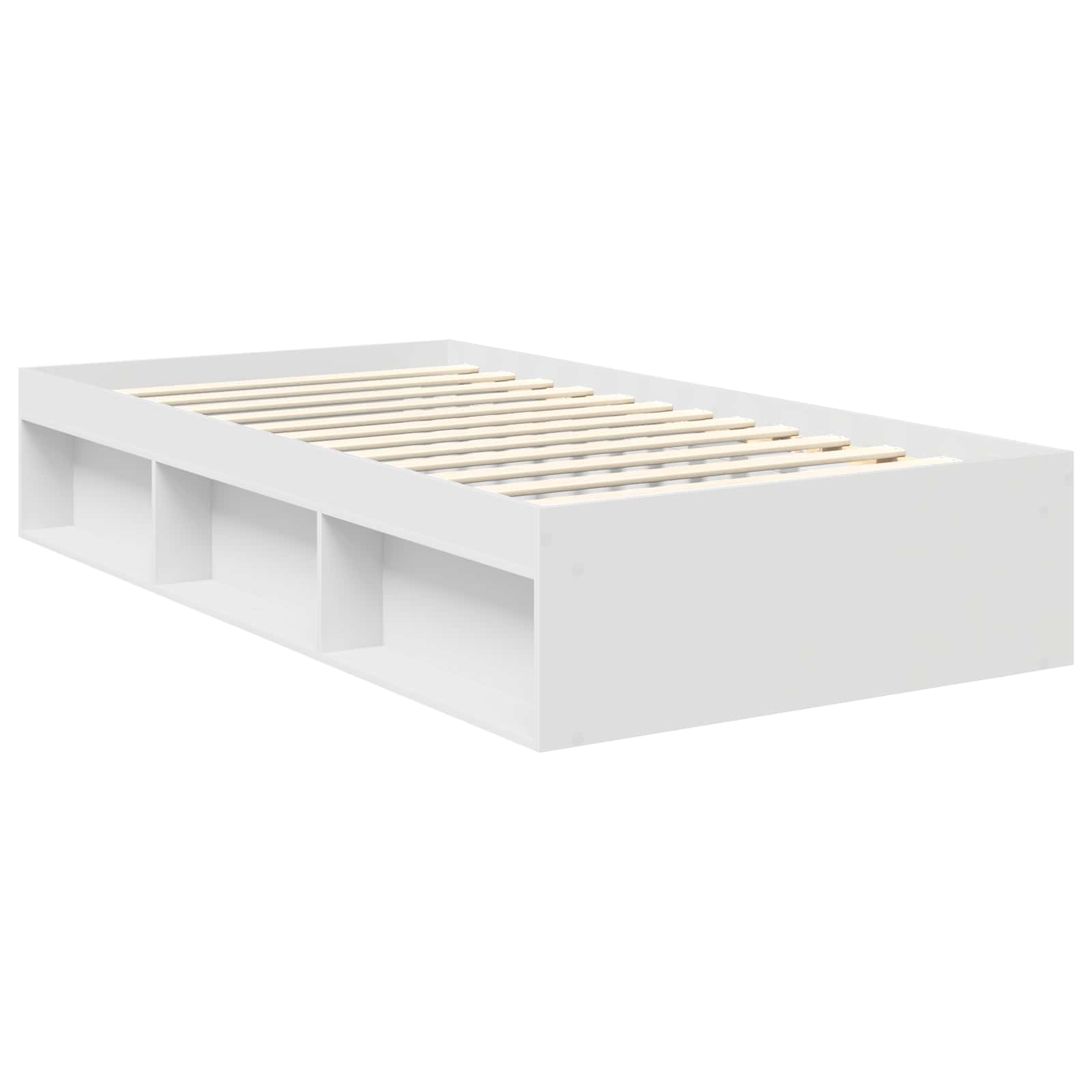 Sengestamme med hodegjerde Hvit 100 x 200 cm Konstruert tre