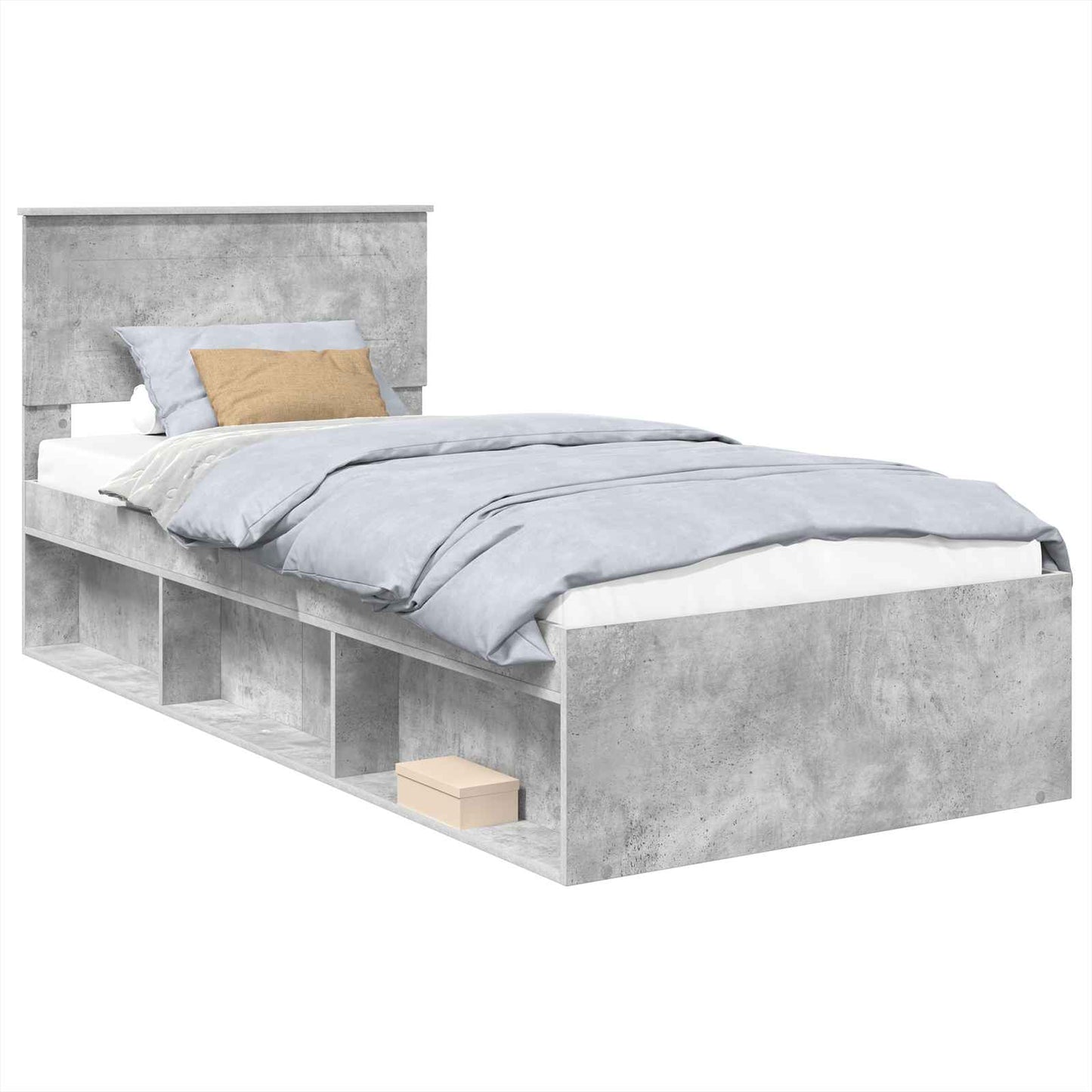 Sengestamme Betonggrå 100 x 200 cm Konstruert tre