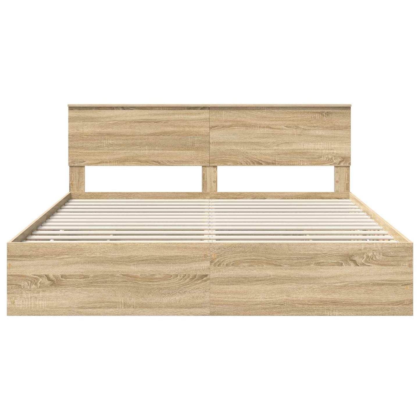 Sengestamme med skuff Sonoma eik 200 x 200 cm Ingeniørtre