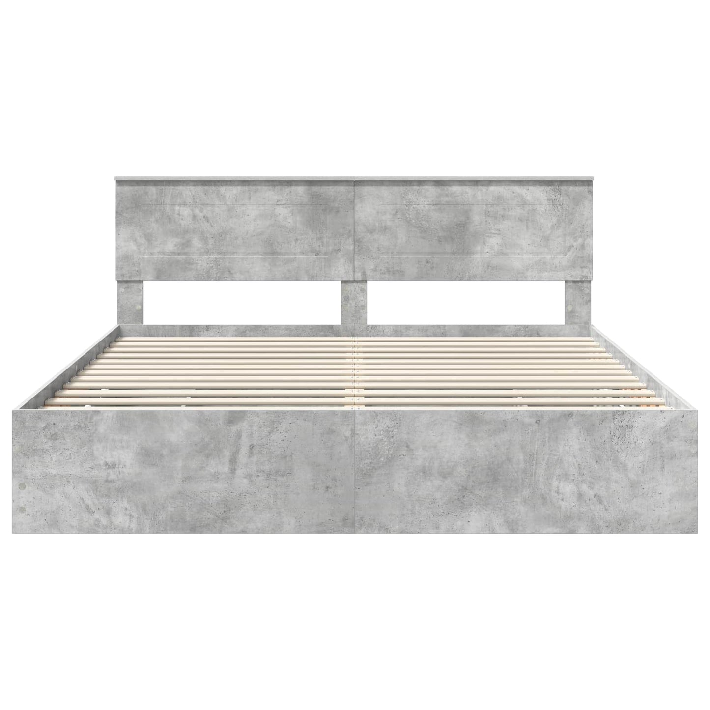 Sengestamme med skuff Betonggrå 200 x 200 cm Ingeniørtre