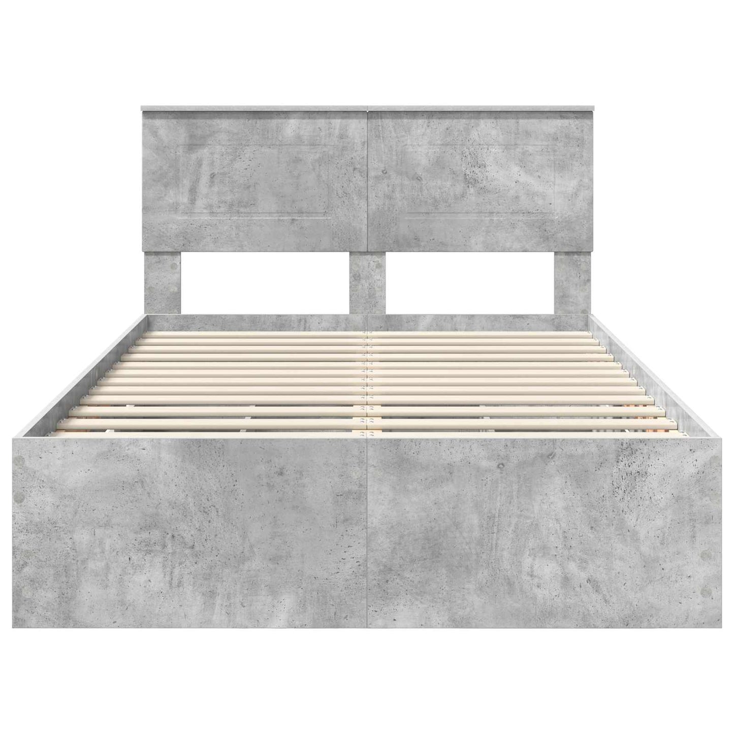 Sengestamme med skuff Betonggrå 135 x 190 cm Ingeniørtre