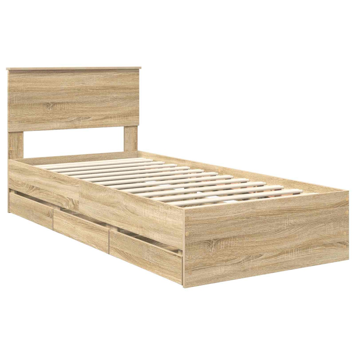Sengestamme med skuff Sonoma eik 75 x 190 cm Ingeniørtre