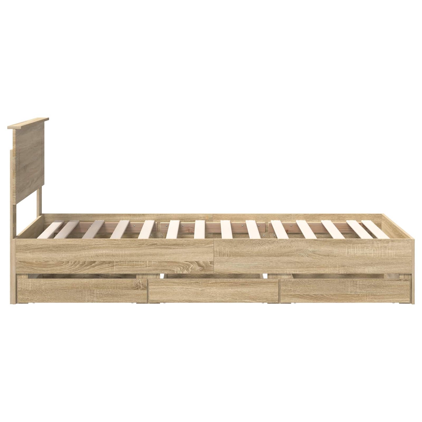 Sengestamme med skuff Sonoma eik 75 x 190 cm Ingeniørtre