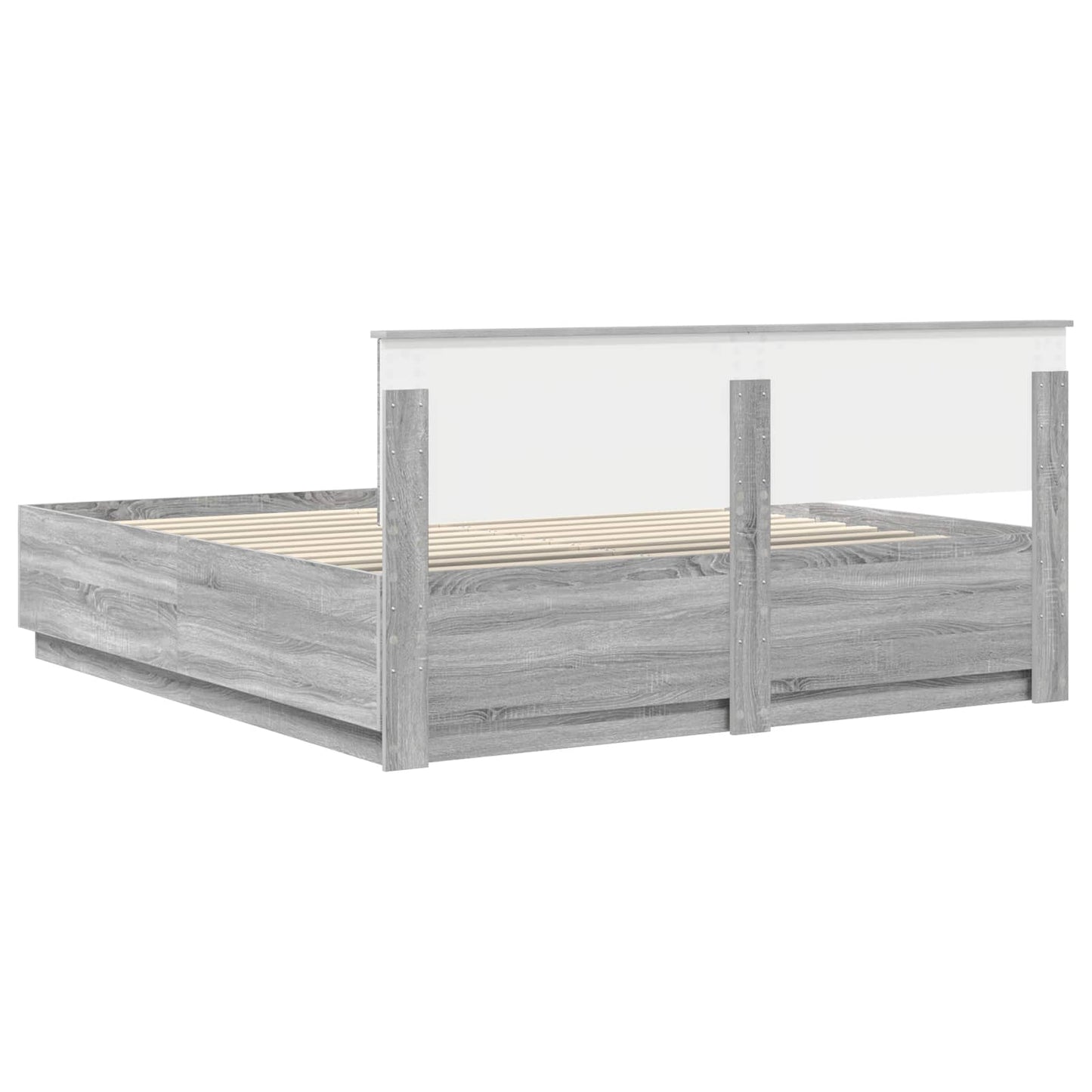 Sengestamme Grå Sonoma 200 x 200 cm Konstruert tre