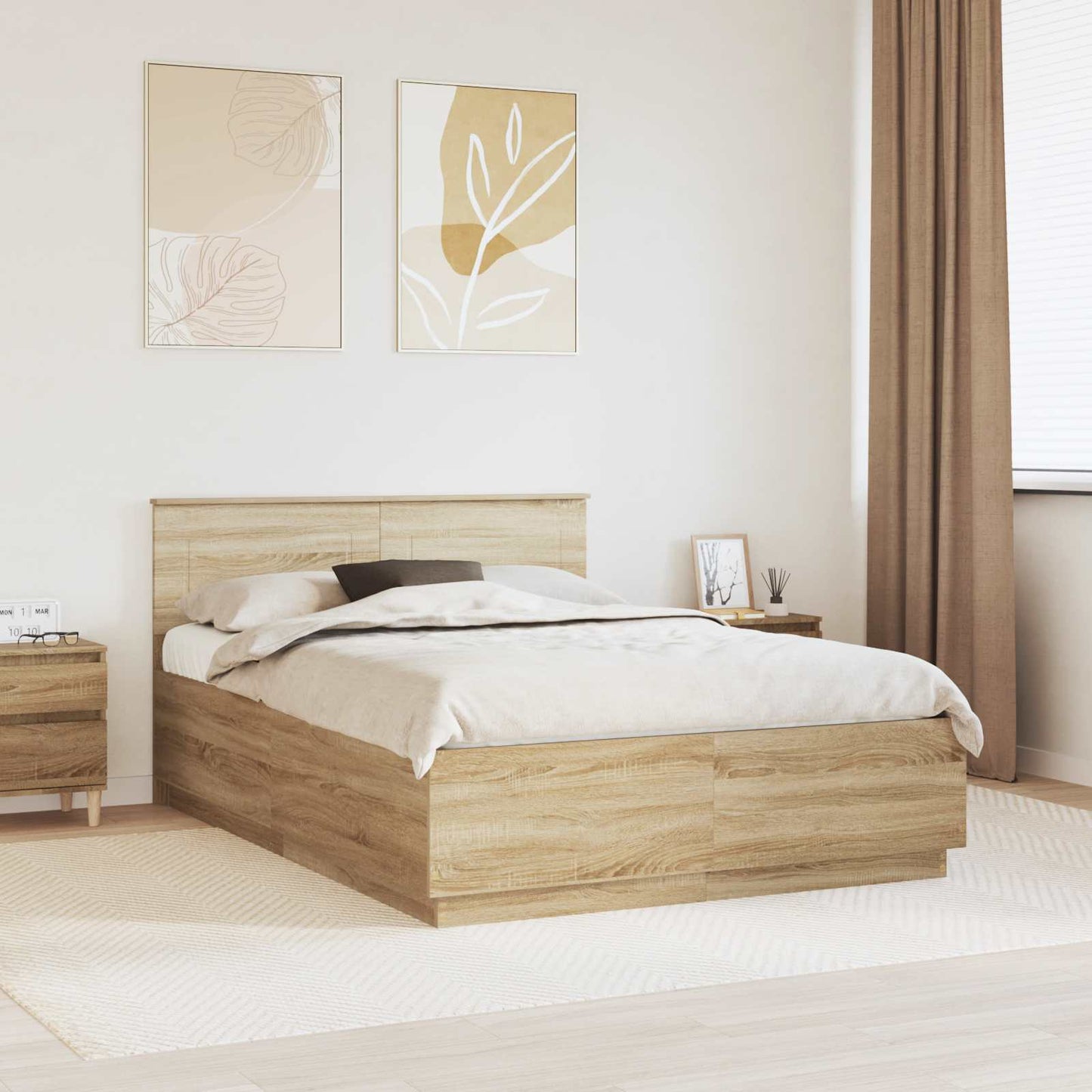 Sengestamme Sonoma eik 150 x 200 cm Konstruert tre