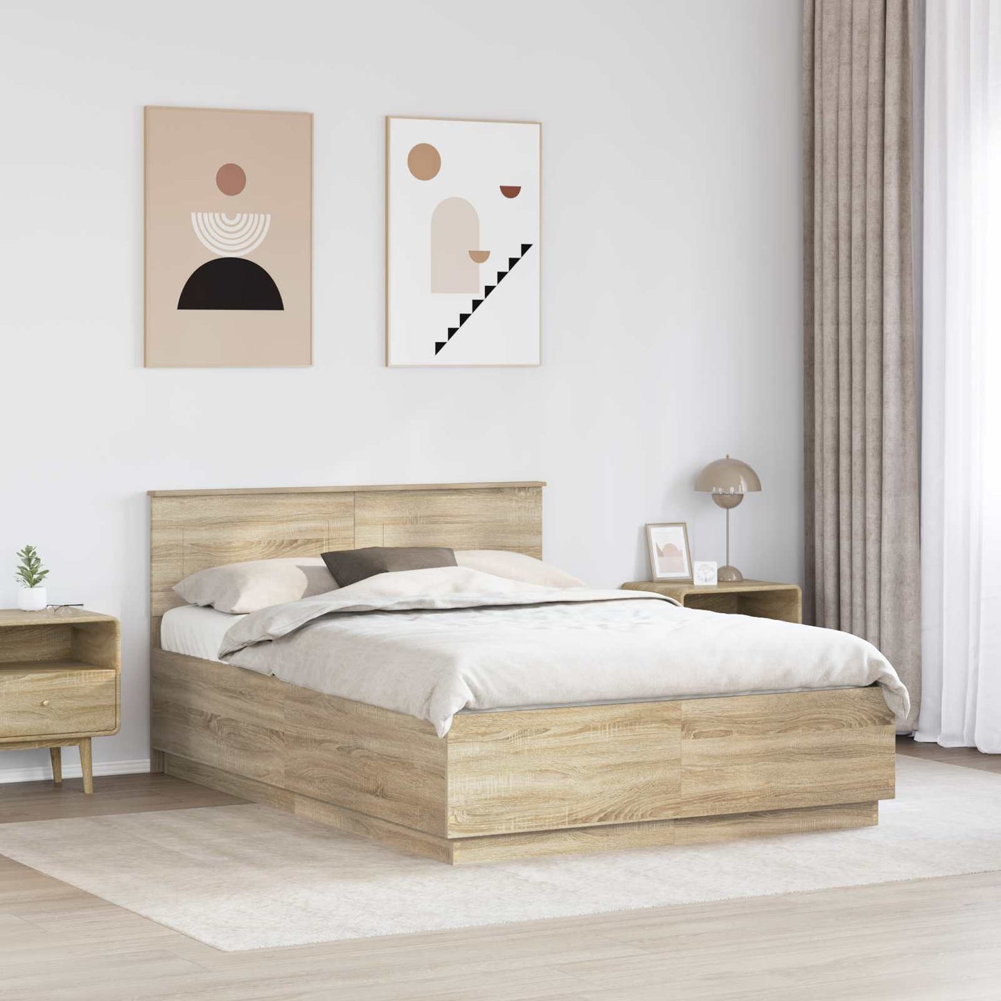 Sengestamme Sonoma eik 150 x 200 cm Konstruert tre