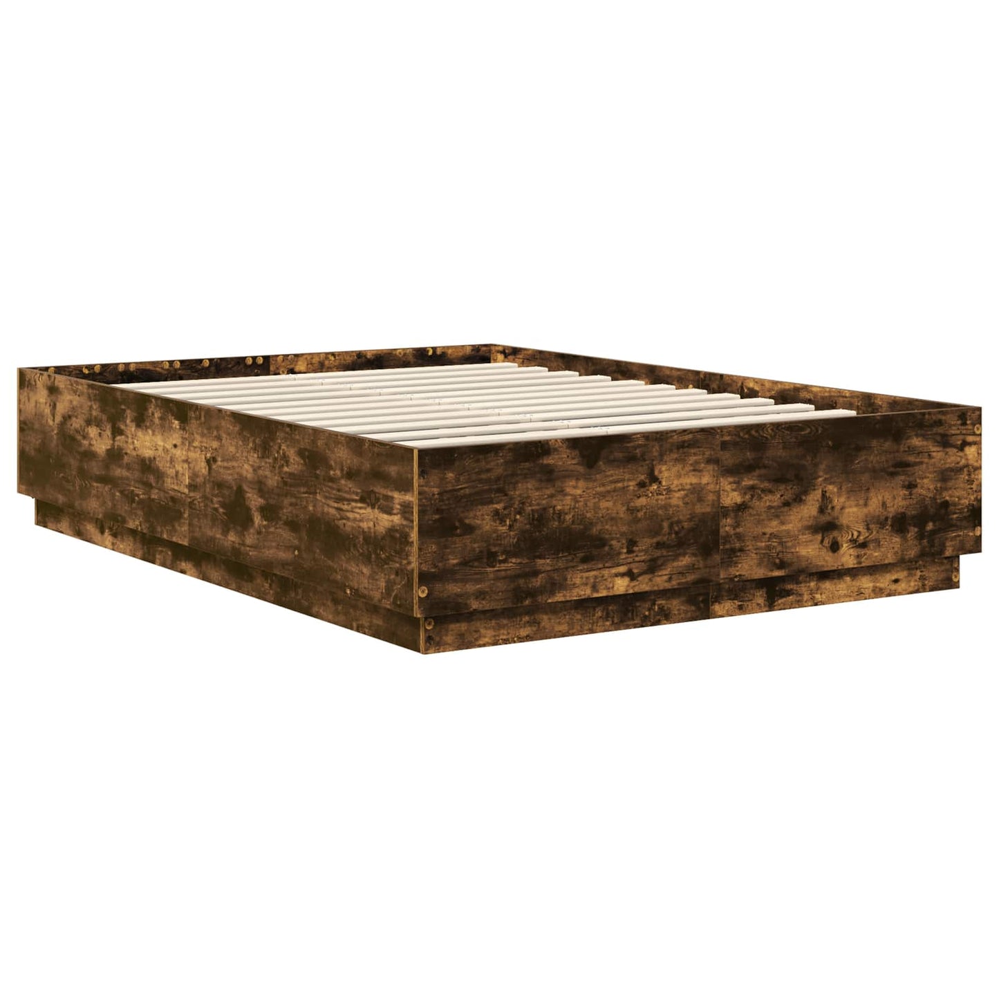 Sengestamme med hodegjerde Røkt Eik 150 x 200 cm Konstruert tre