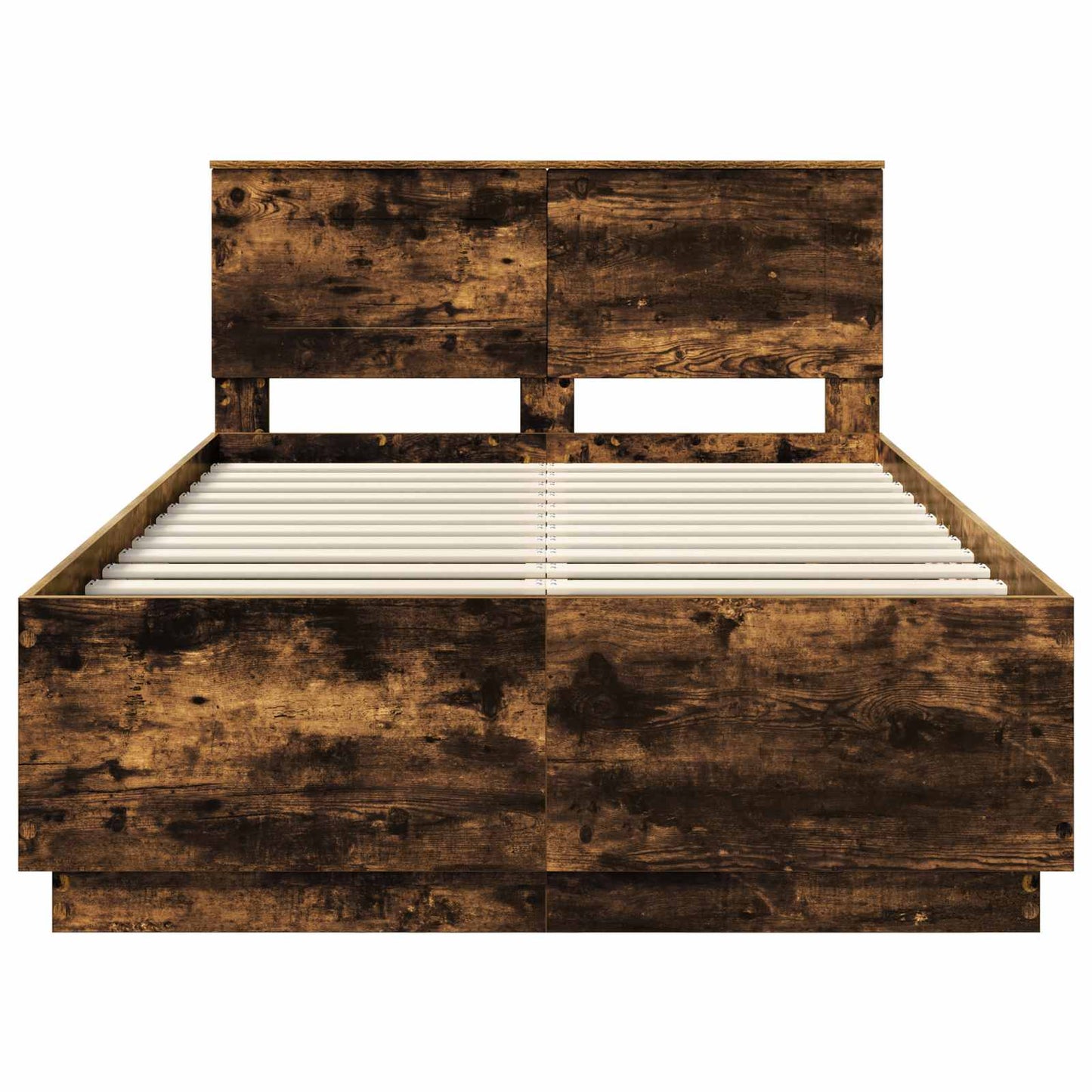 Sengestamme med hodegjerde Røkt Eik 135 x 190 cm Konstruert tre