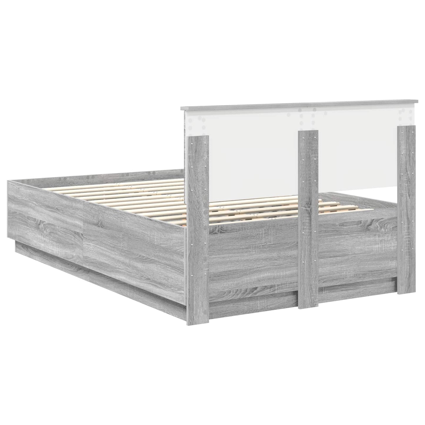 Sengestamme Grå sonoma 120 x 190 cm Konstruert tre