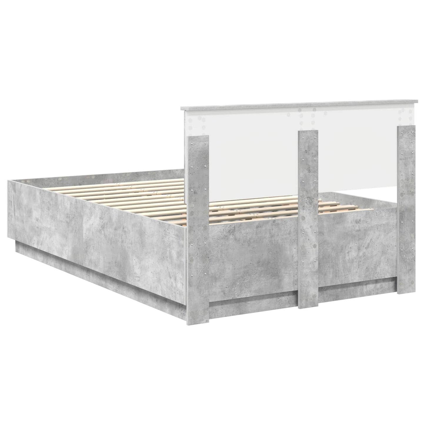 Sengestamme Betonggrå 120 x 200 cm Konstruert tre