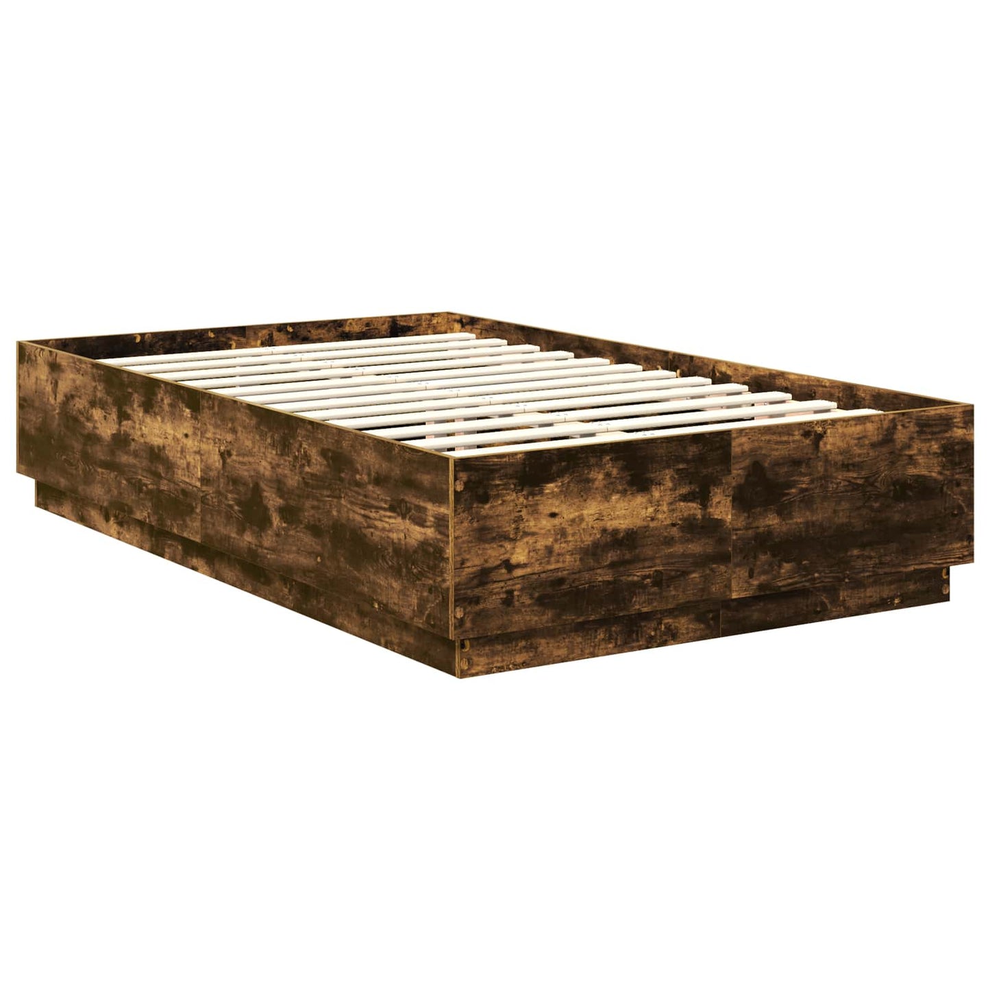 Sengestamme med hodegjerde Røkt Eik 120 x 200 cm Konstruert tre