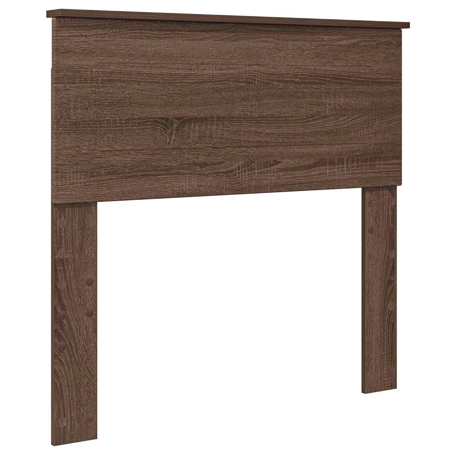 Sengestamme med hodegjerde Brun eik 70 x 190 cm Konstruert tre