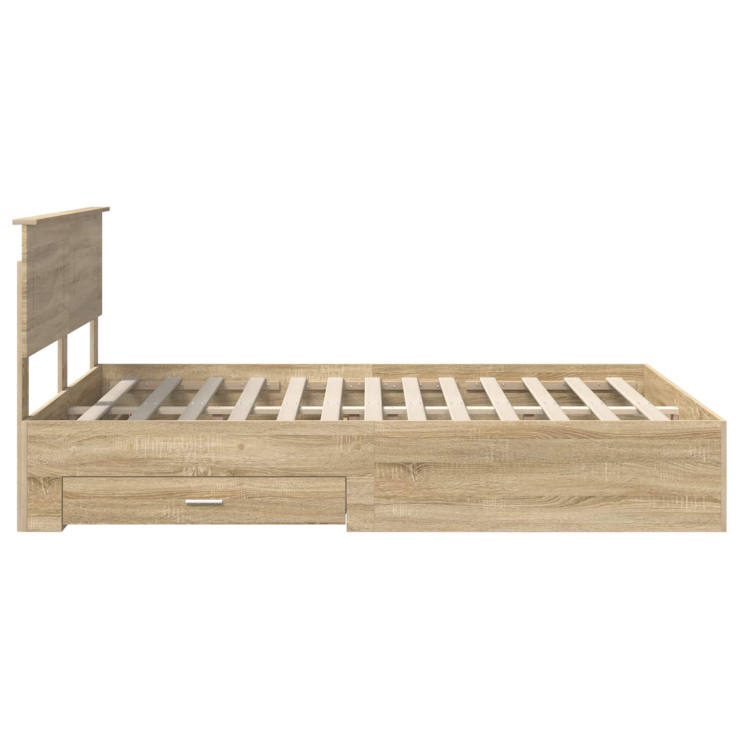 Sengestamme med skuff Sonoma eik 150 x 200 cm Konstruert tre