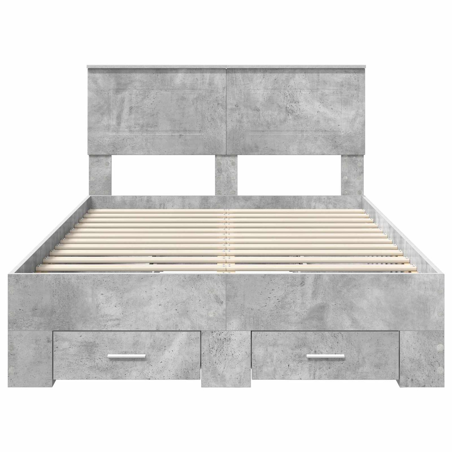 Sengestamme med skuff Betonggrå 120 x 190 cm Konstruert tre