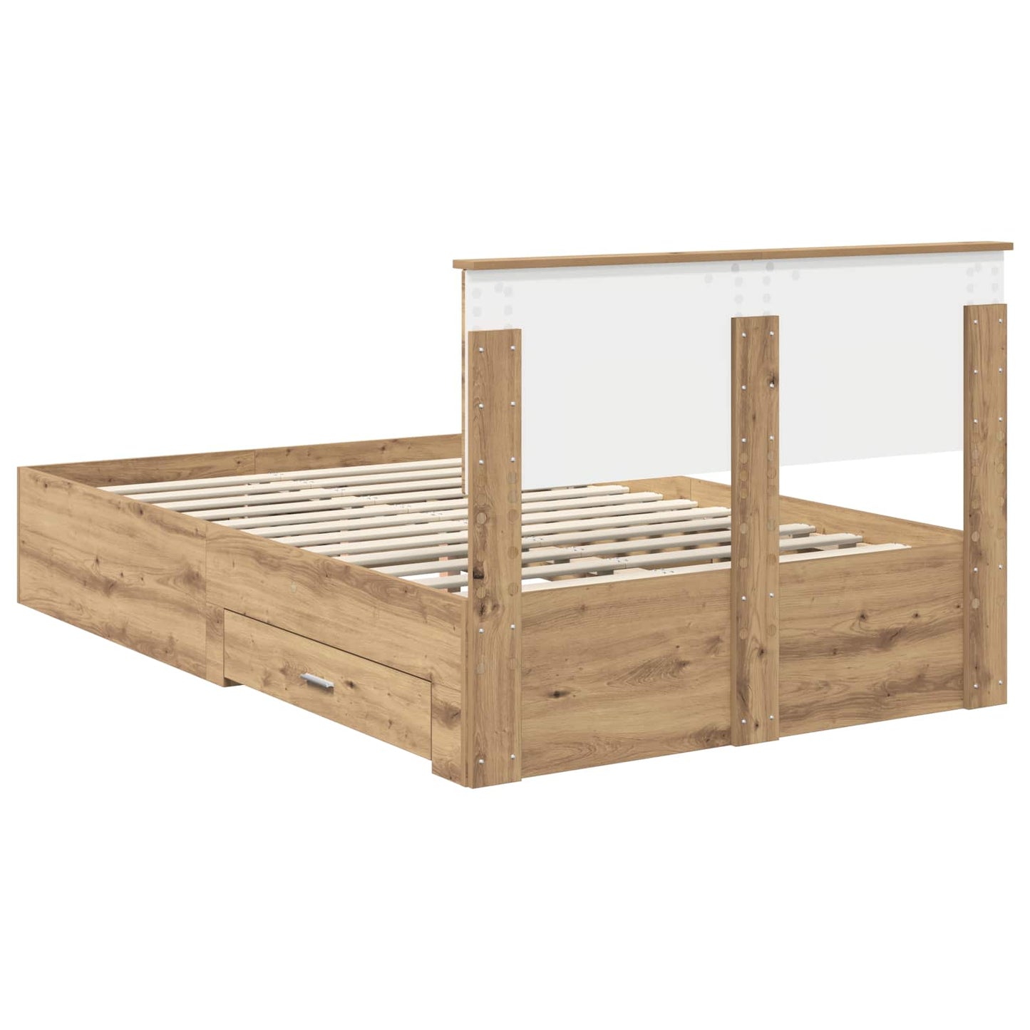Sengestamme med skuff Artisan Eik 120 x 190 cm Konstruert tre