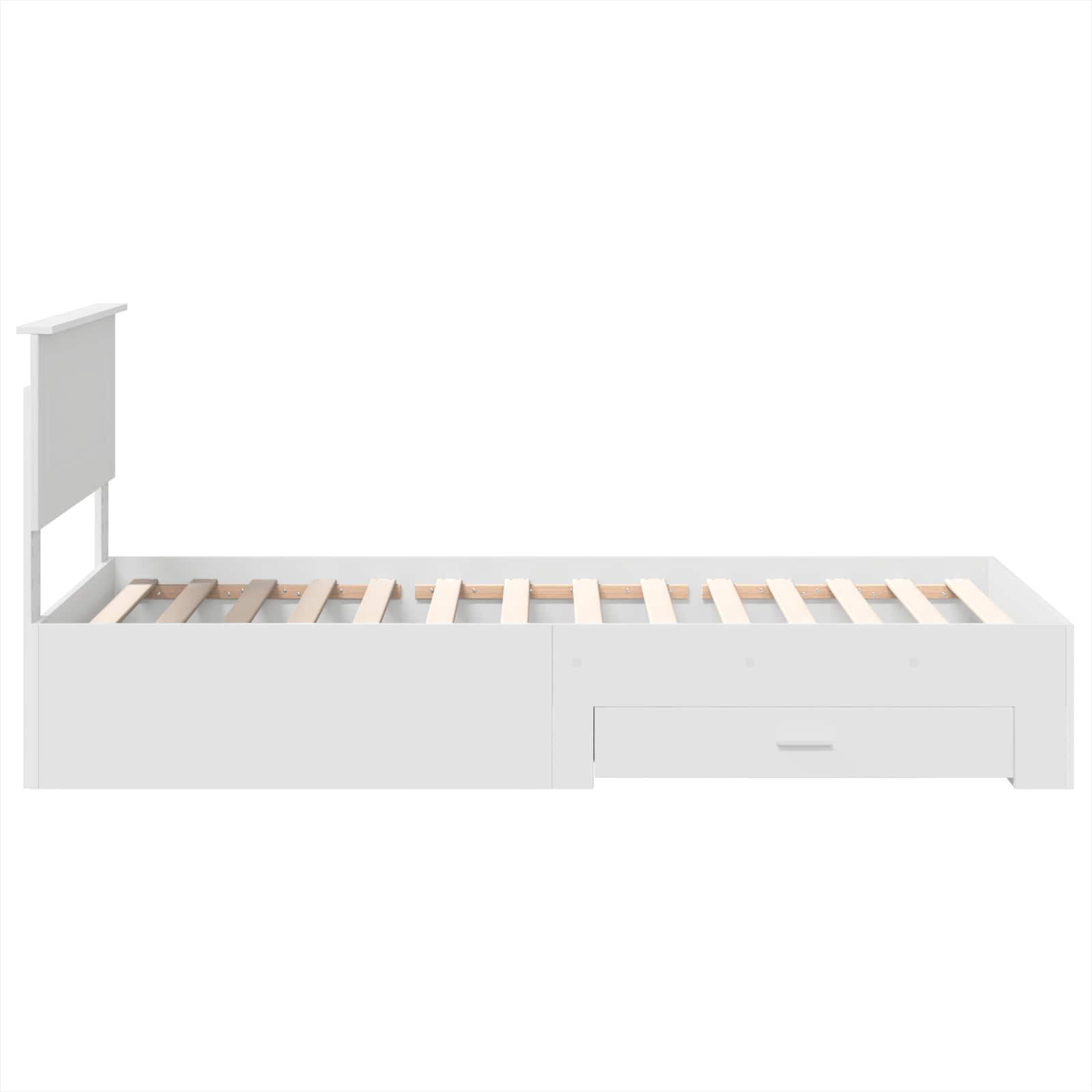 Sengestamme med hodegjerde Hvit 100 x 200 cm Konstruert tre