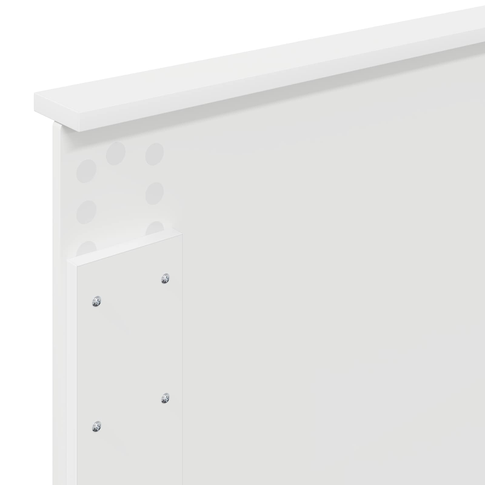 Sengestamme med hodegjerde Hvit 90 x 190 cm Konstruert tre