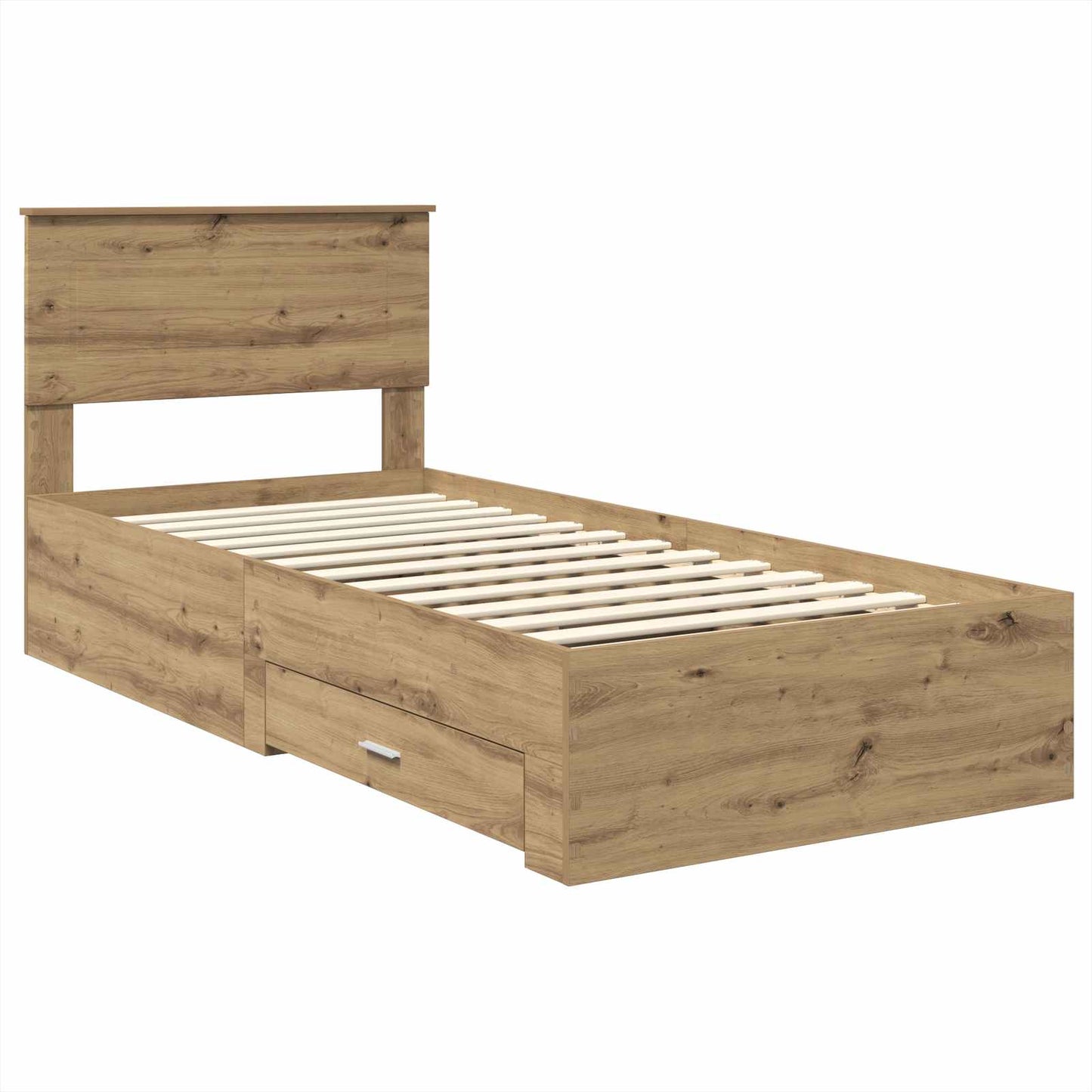 Sengestamme med skuff Artisan Eik 90 x 200 cm Konstruert tre