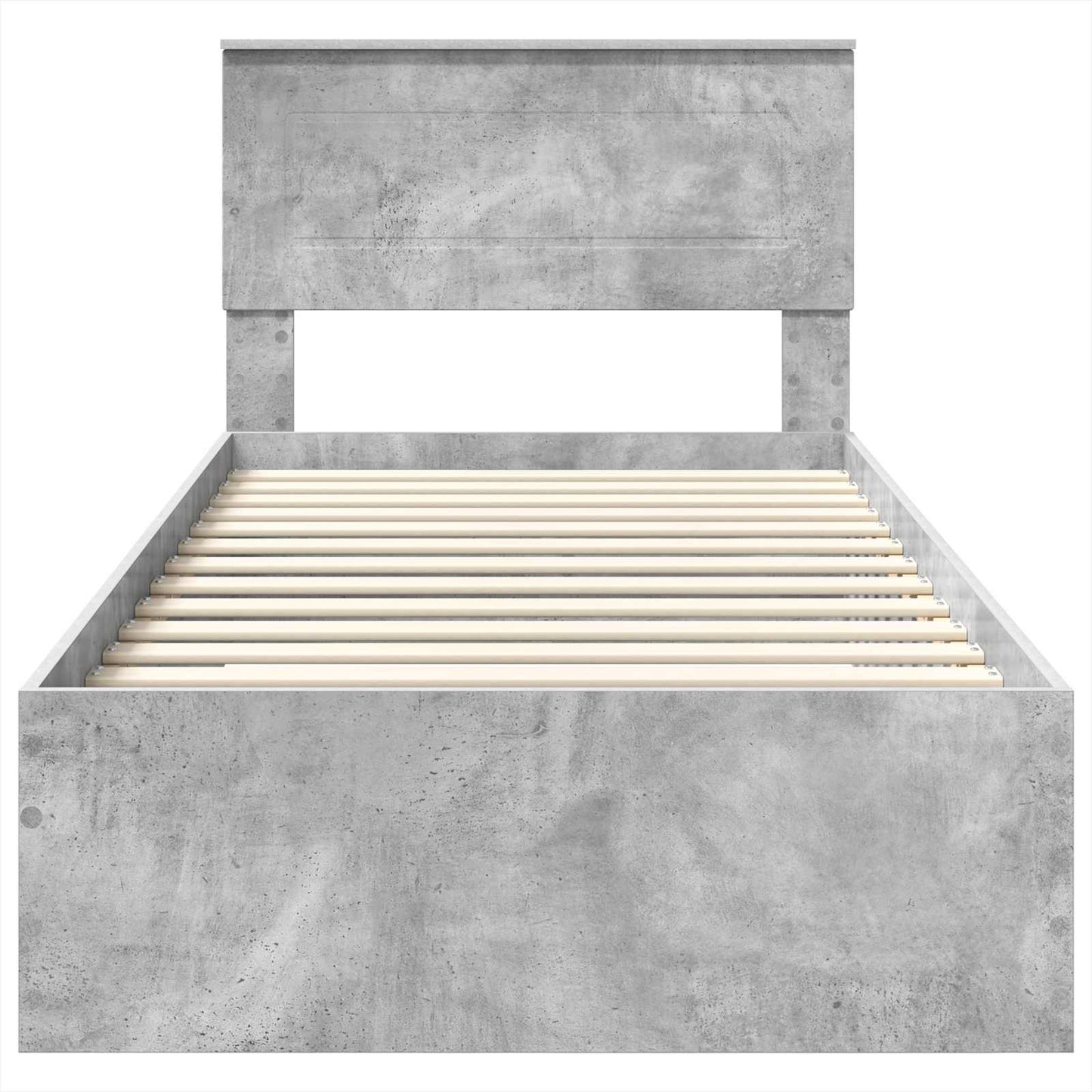 Sengestamme Betonggrå og Sølv 75 x 190 cm Konstruert tre