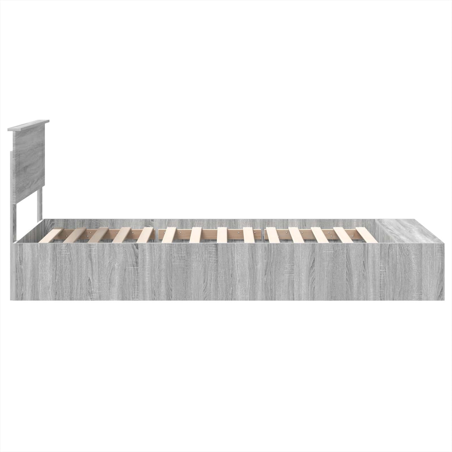 Sengestamme med hylle Grå Sonoma 100 x 200 cm Konstruert tre