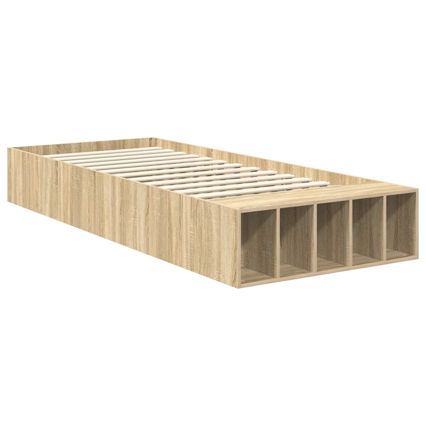 Sengestamme med hylle Sonoma eik 75 x 190 cm Konstruert tre
