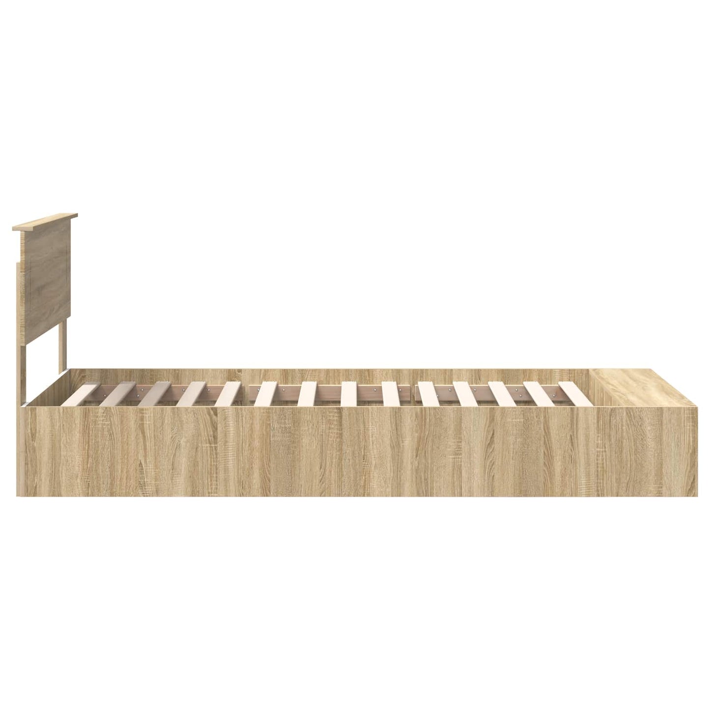 Sengestamme med hylle Sonoma eik 75 x 190 cm Konstruert tre