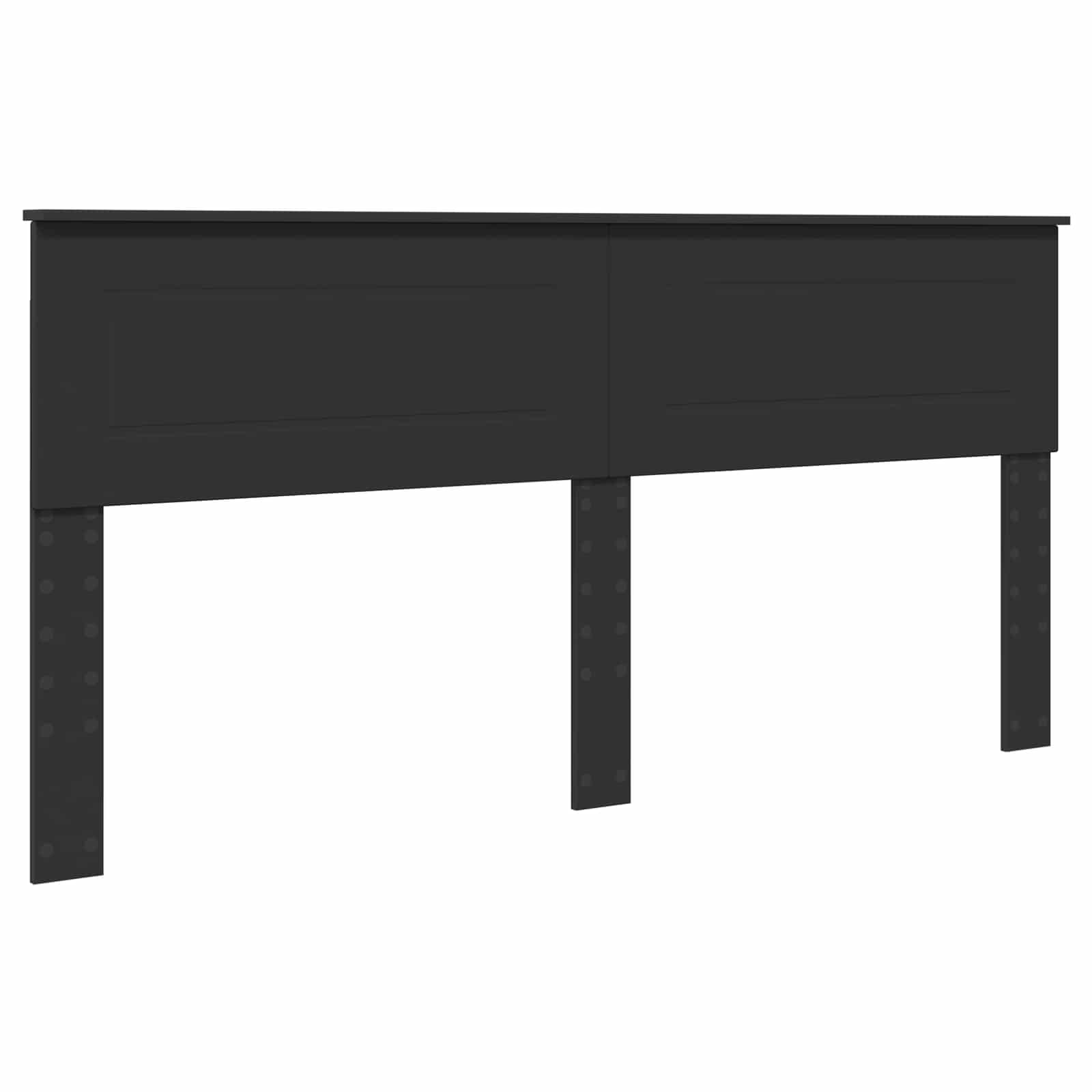 Sengestamme med skuff Svart 200 x 200 cm Konstruert tre