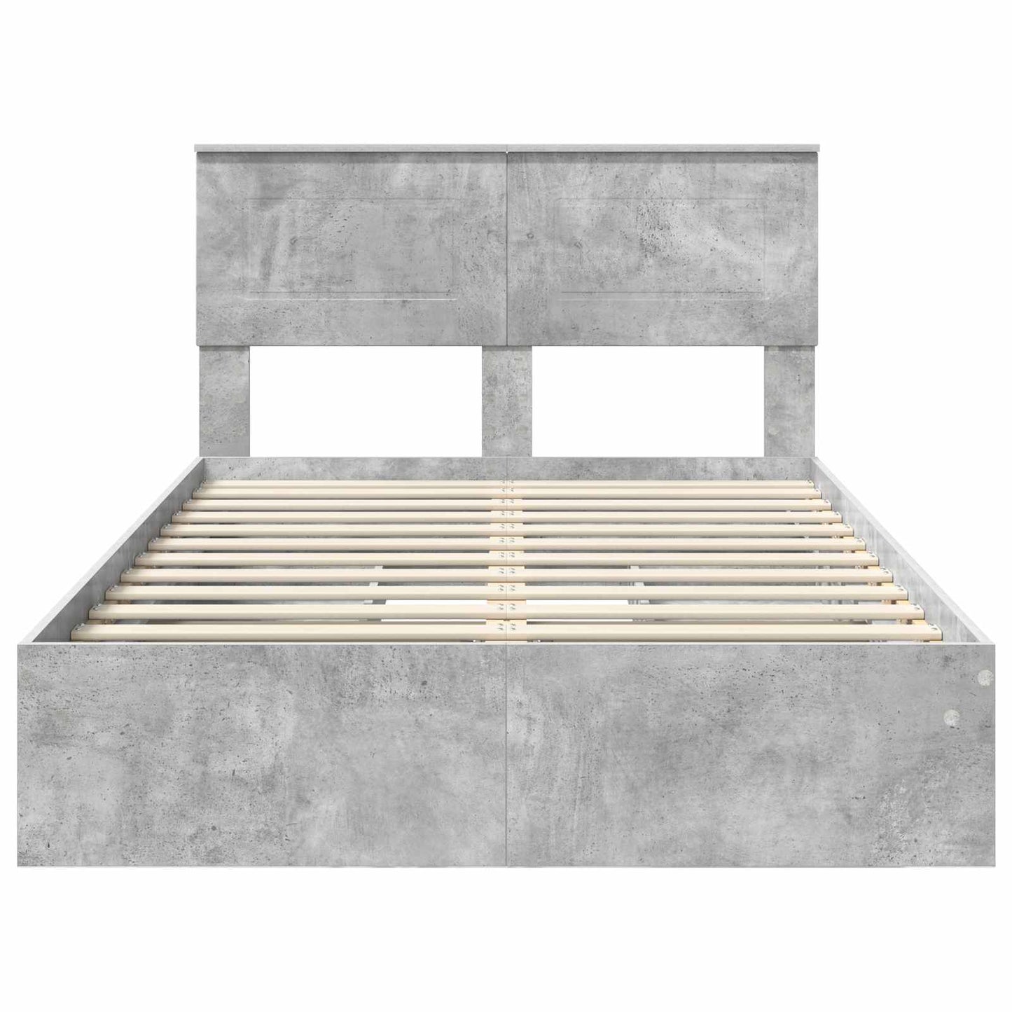 Seng med Oppbevaring Betonggrå 135 x 190 cm Konstruert tre