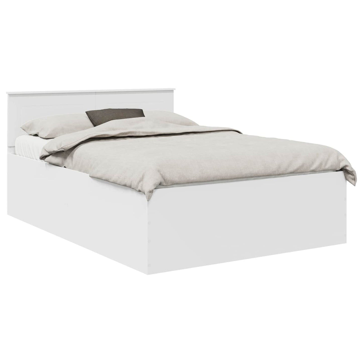 Sengestamme med hodegjerde Hvit 160 x 200 cm Konstruert tre