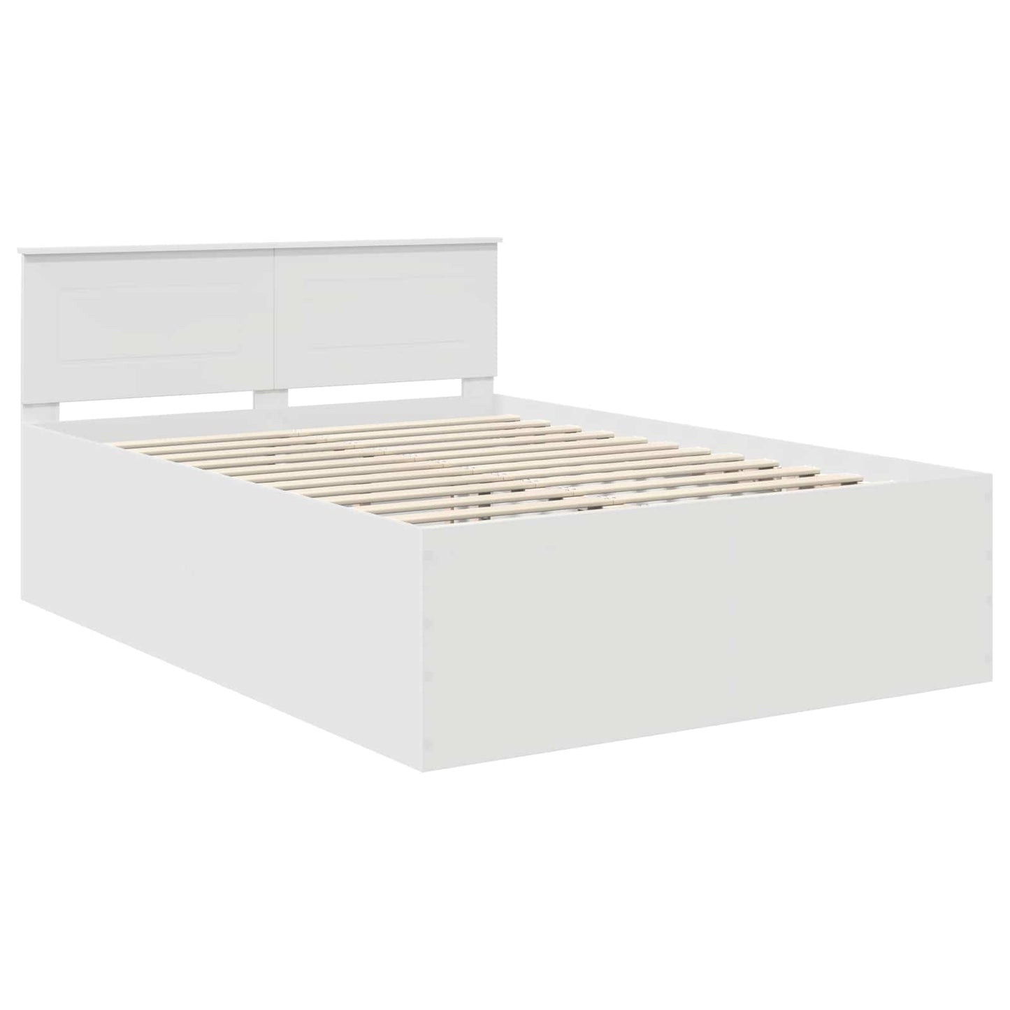 Sengestamme med hodegjerde Hvit 160 x 200 cm Konstruert tre