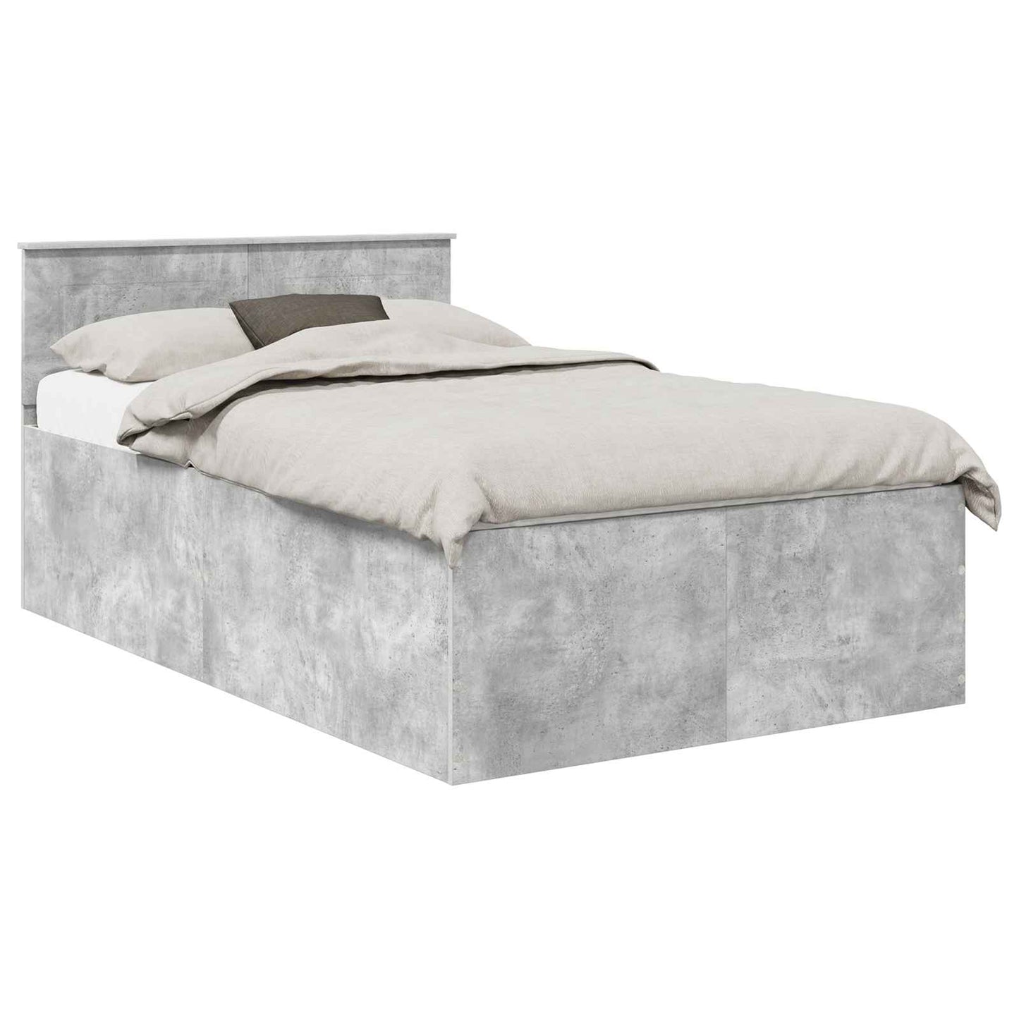 Sengestamme Betonggrå 135 x 190 cm Konstruert tre