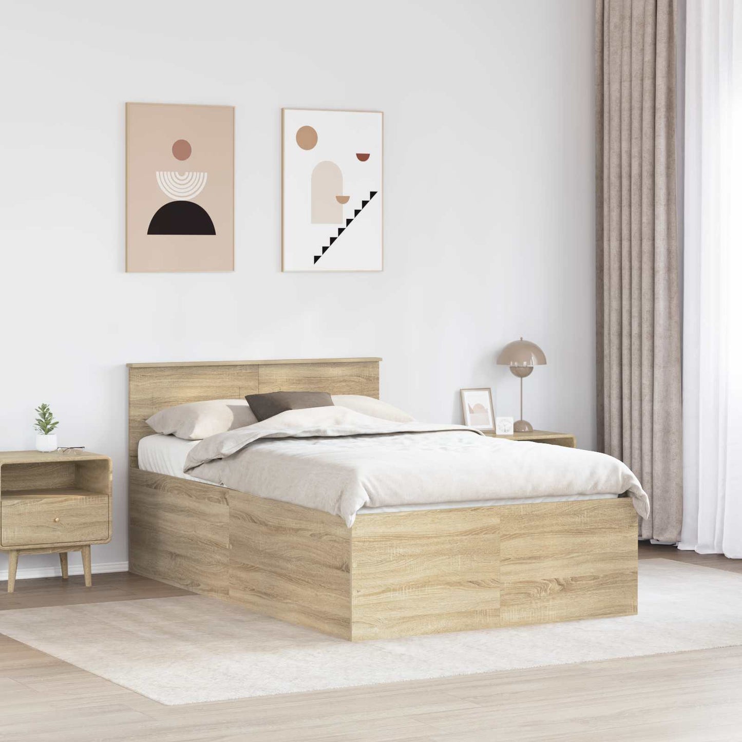 Sengestamme Sonoma eik 120 x 190 cm Konstruert tre