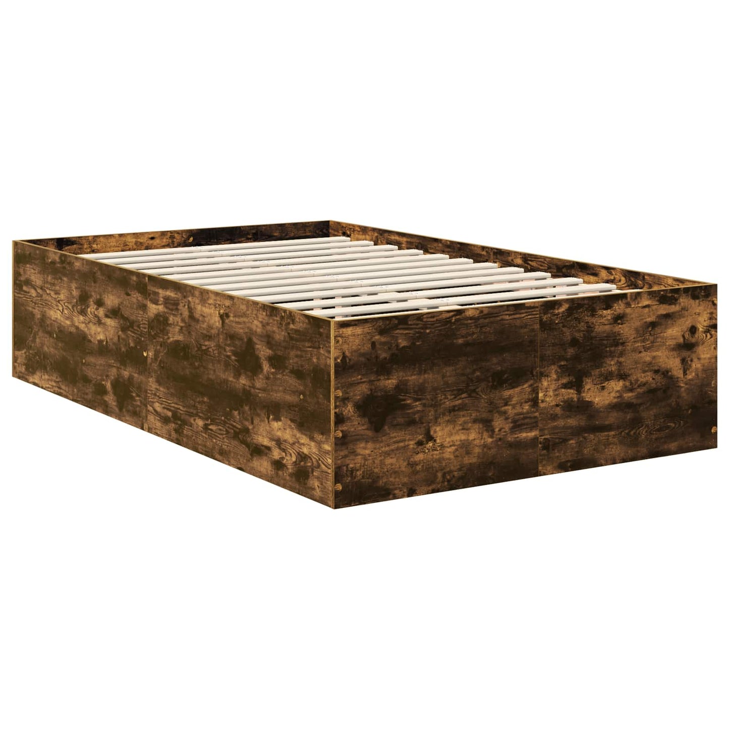 Sengestamme med hodegjerde Røkt eik 120 x 190 cm Konstruert tre