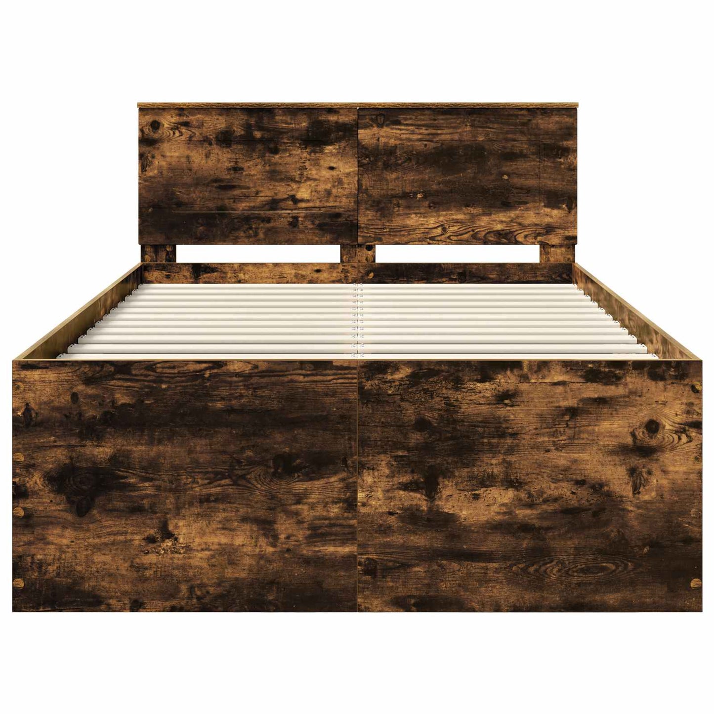 Sengestamme med hodegjerde Røkt eik 120 x 190 cm Konstruert tre