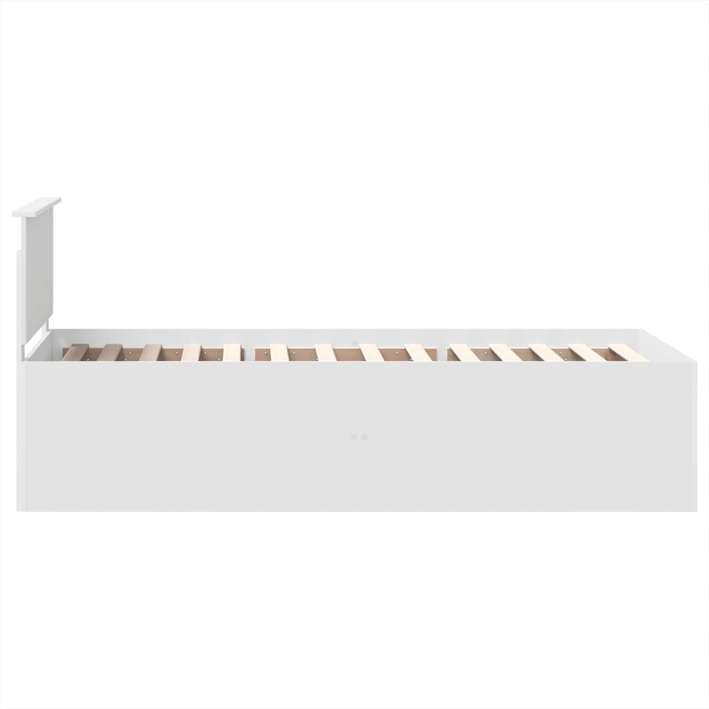 Sengestamme med hodegjerde Hvit 75 x 190 cm Konstruert tre