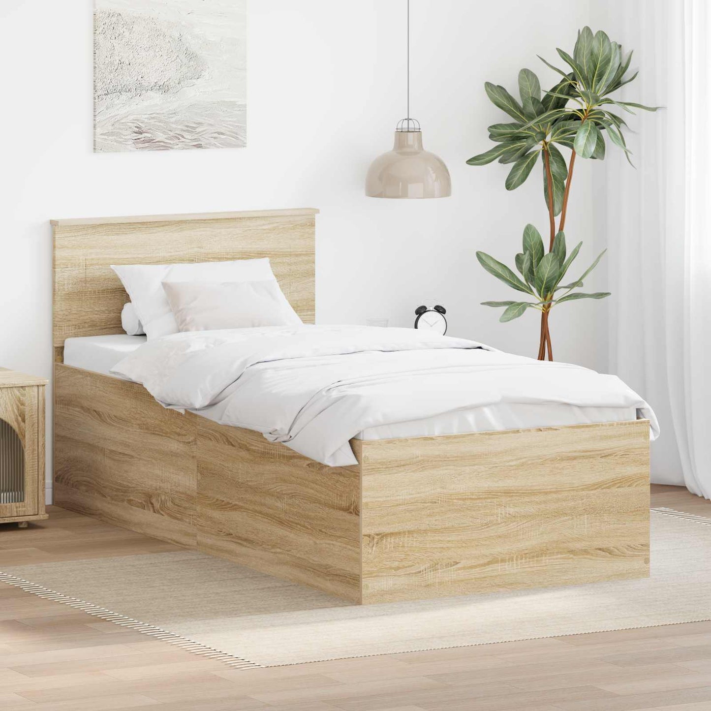Sengestamme Sonoma eik 75 x 190 cm Konstruert tre