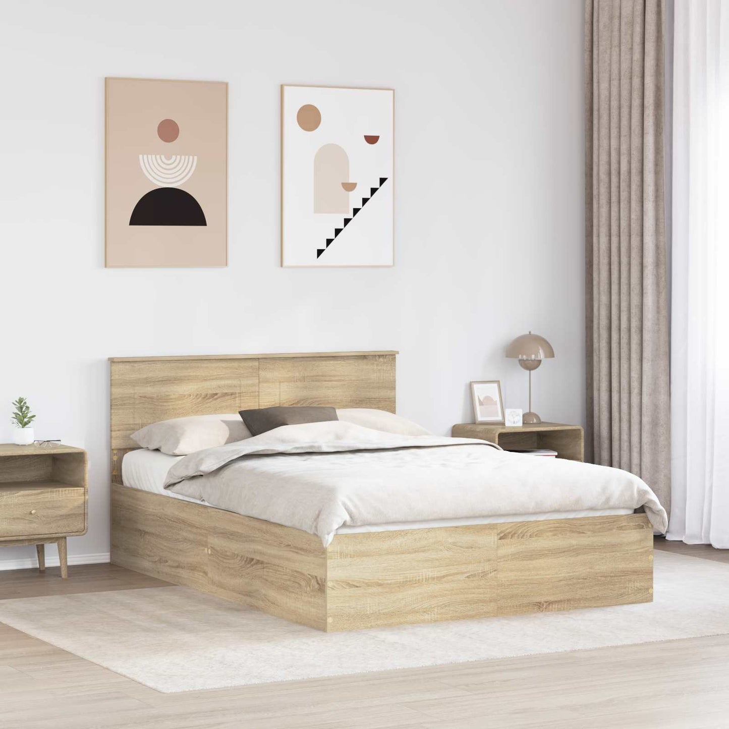 Sengestamme Sonoma eik 150 x 200 cm Konstruert tre