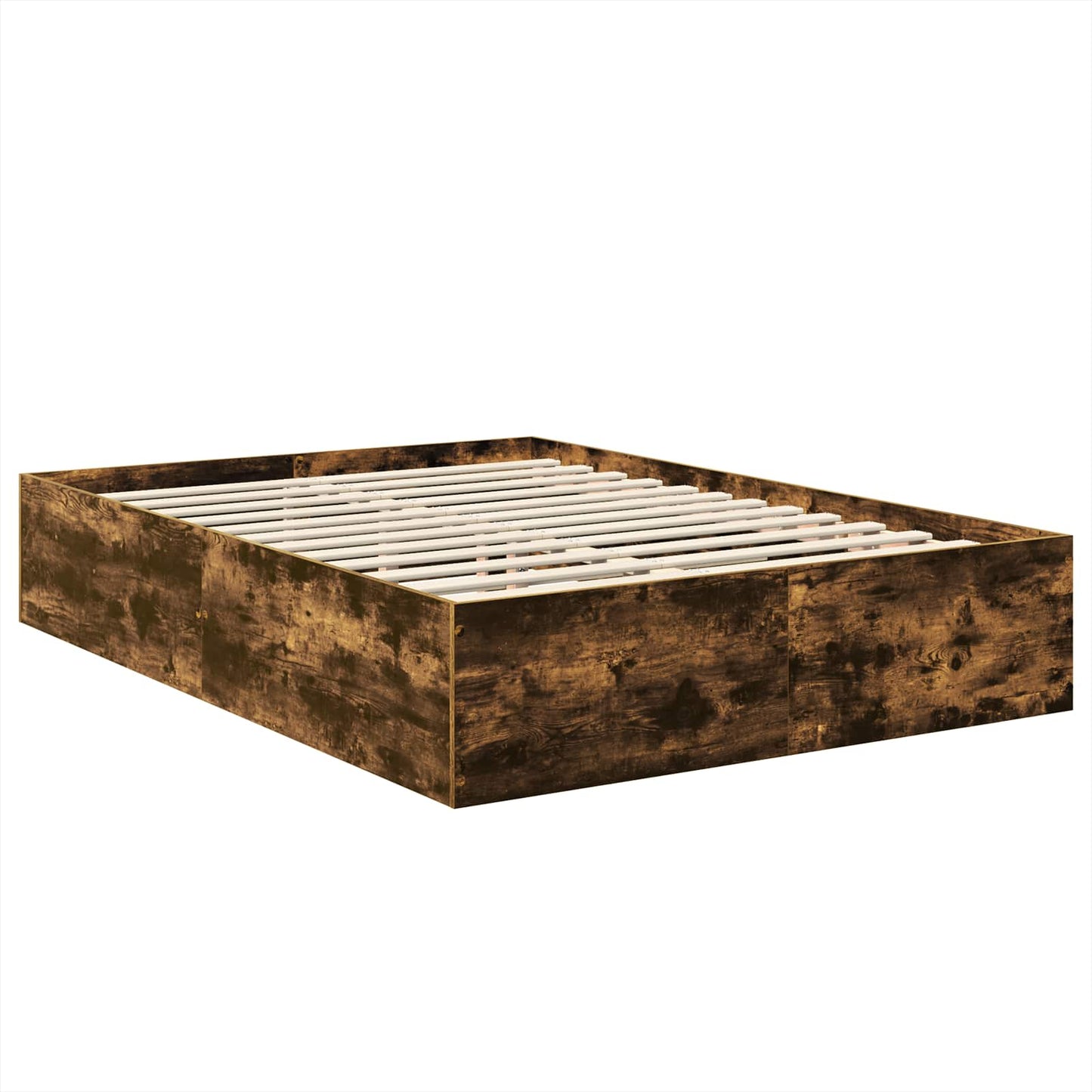 Sengestamme med hodegjerde Røkt eik 150 x 200 cm Konstruert tre