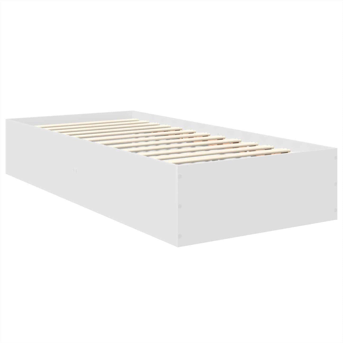 Sengestamme med hodegjerde Hvit 75 x 190 cm Konstruert tre