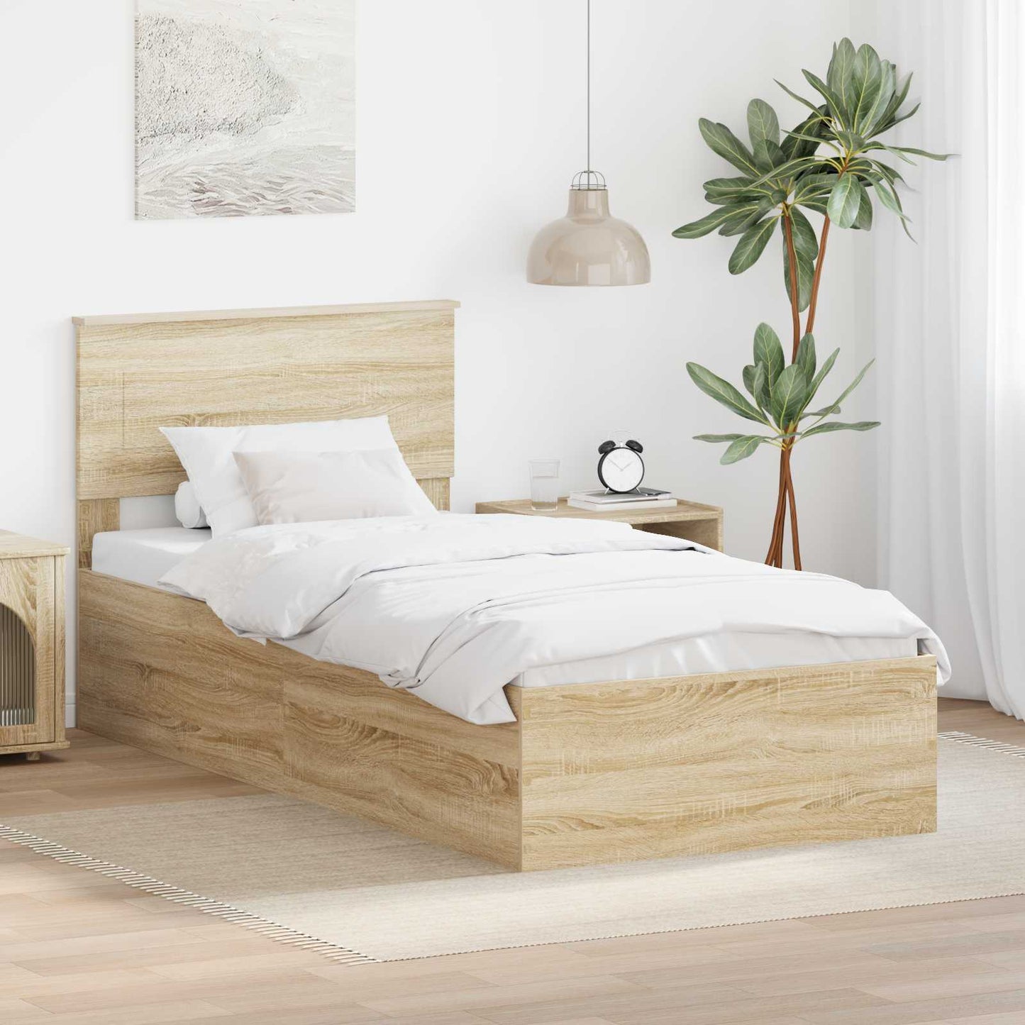 Sengestamme Sonoma eik 75 x 190 cm Konstruert tre