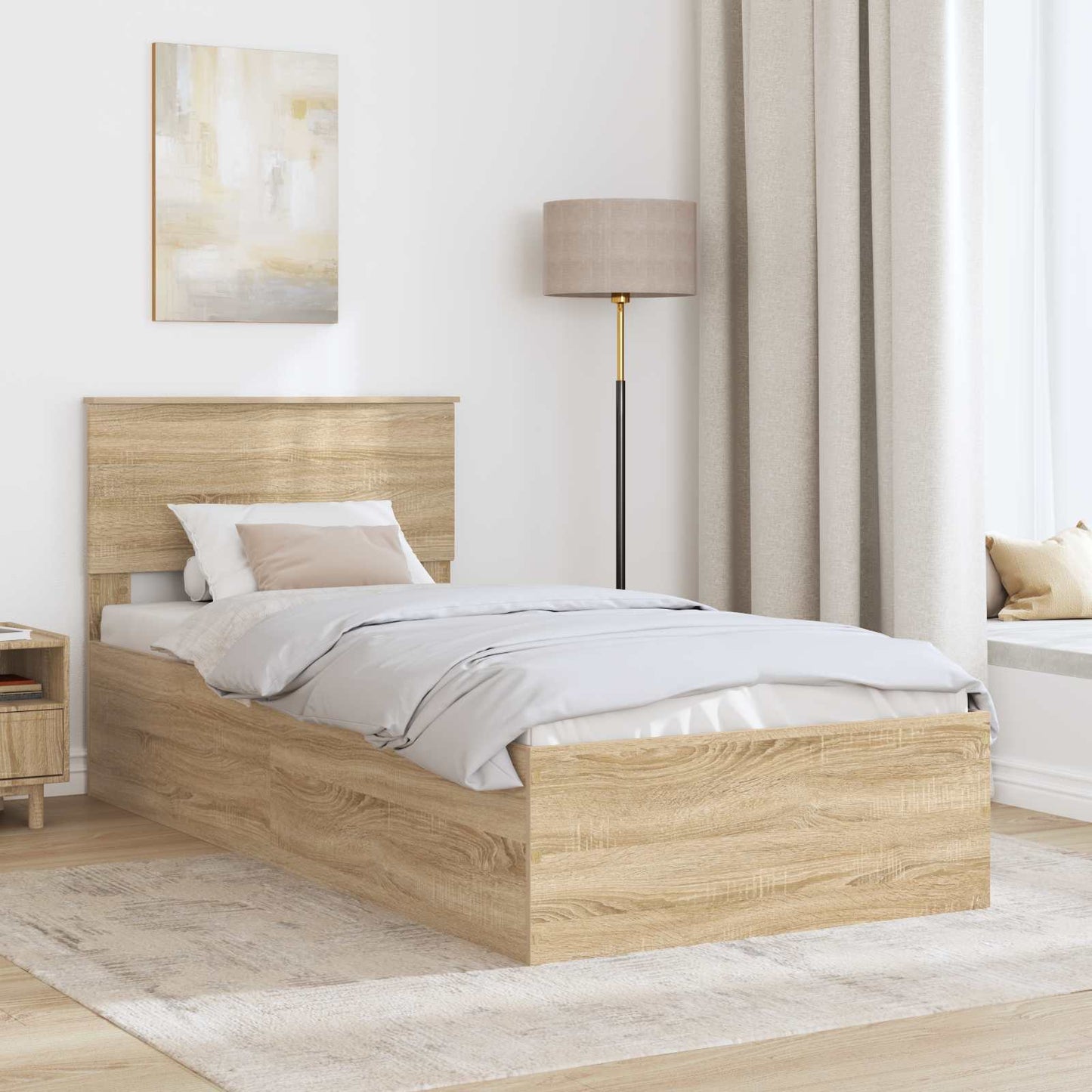 Sengestamme Sonoma eik 75 x 190 cm Konstruert tre